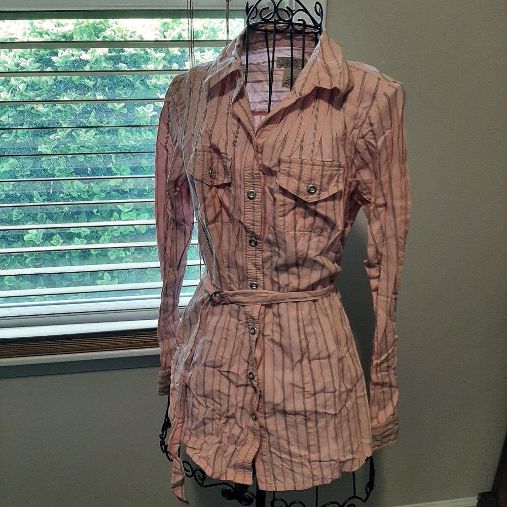 Tunic button-down top